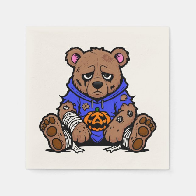 Guardanapo De Papel Halloween Bär ö (Frente)