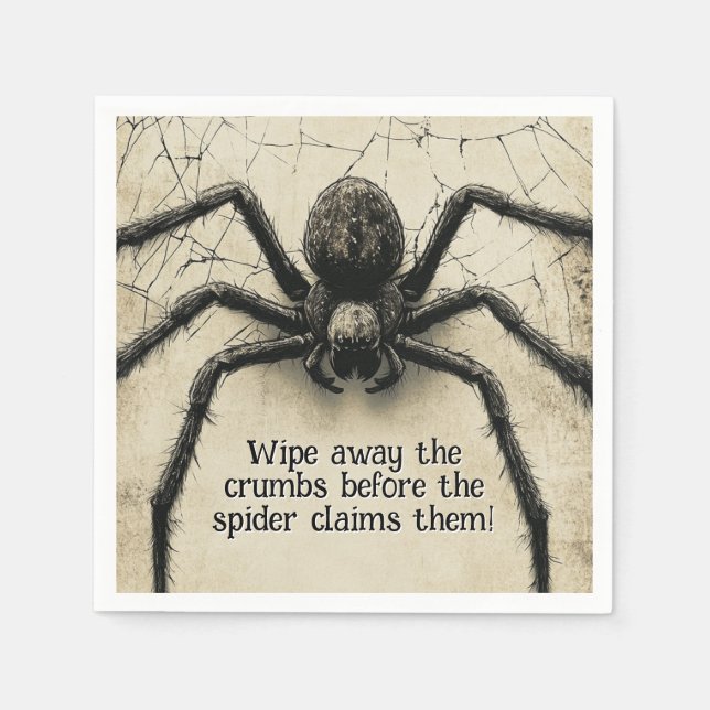 Guardanapo De Papel HALLOWEEN Bash, Aranha-Aranha-Cana Personalizável (Frente)