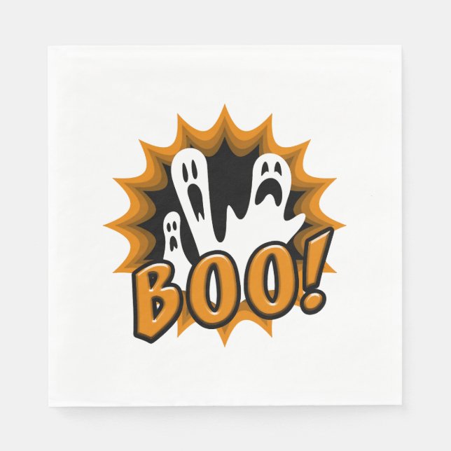 Guardanapo De Papel Halloween Boo! (Frente)