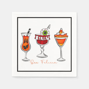 Guardanapo De Papel Halloween Boo Felicia Funny Bebe Cocktail