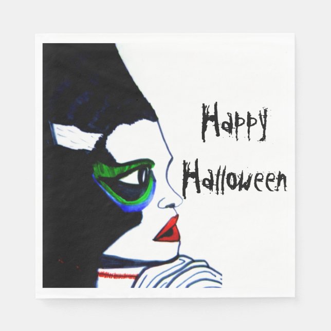 GUARDANAPO DE PAPEL HALLOWEEN BRIDE DE FRANKENSTEIN NINHOS (Frente)