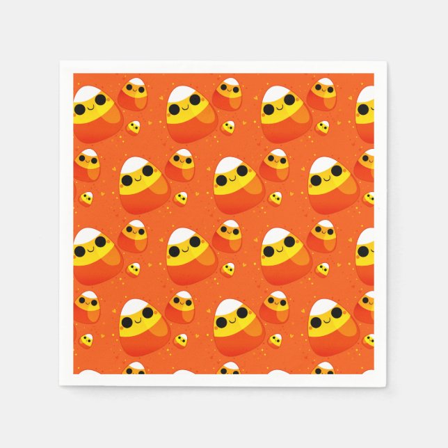 Guardanapo De Papel Halloween Candy Corn Paper Napkins (Frente)