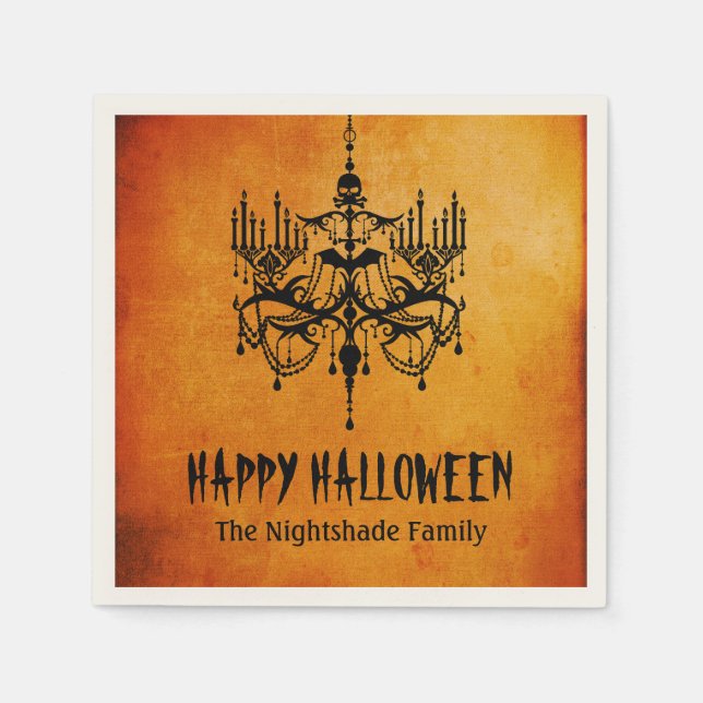 Guardanapo De Papel Halloween Chandelier Paper Napkins (Frente)