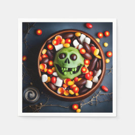 Guardanapo De Papel Halloween Creepy Candy Bowl
