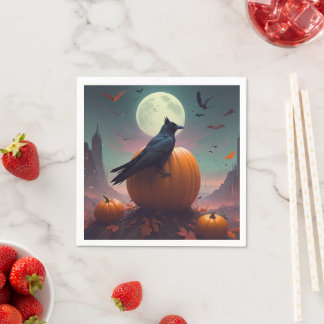 Guardanapo De Papel Halloween Crow