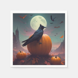 Guardanapo De Papel Halloween Crow