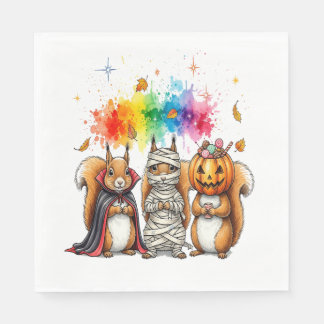 Guardanapo De Papel Halloween Cute Squirrels Costume