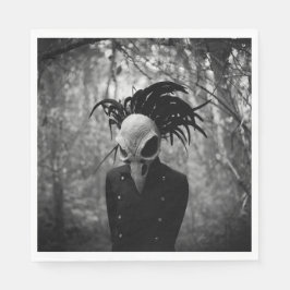 Guardanapo De Papel Halloween de cabeça de pássaro assustador