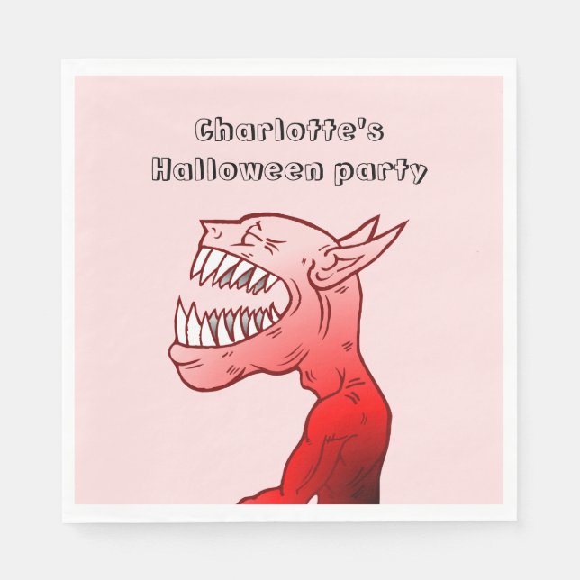 Guardanapo De Papel Halloween Demon sobre o Papel Napkin (Frente)