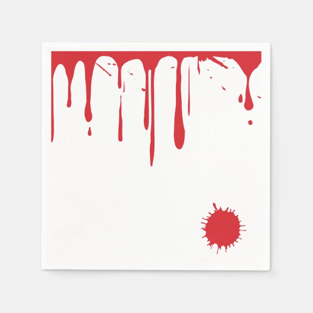 Guardanapo De Papel Halloween Derrubando Gory Splatters Morte (Frente)