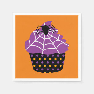 Guardanapo De Papel Halloween do cupcake de aranha
