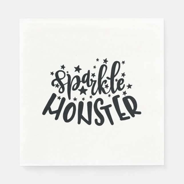 Guardanapo De Papel Halloween do Monstro Sparkle (Frente)