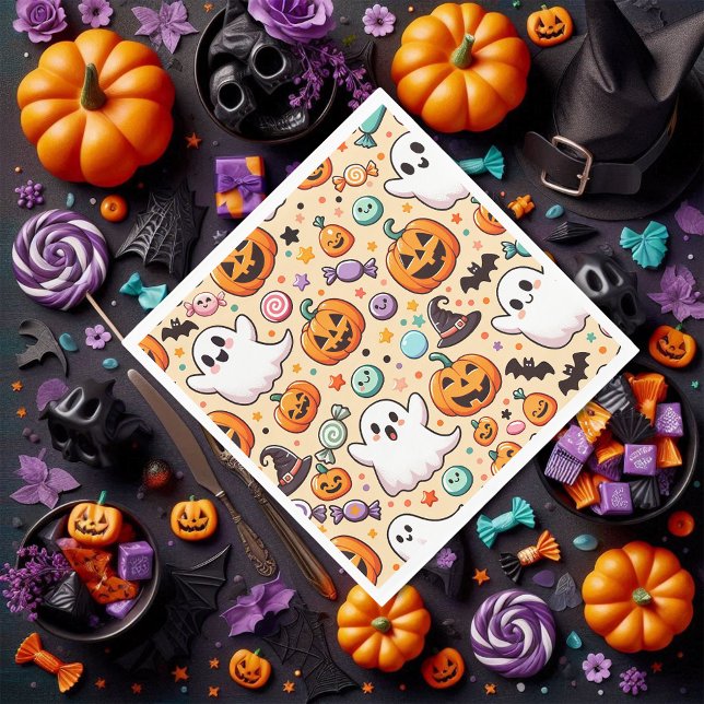 Guardanapo De Papel Halloween Doodles (Criador carregado)
