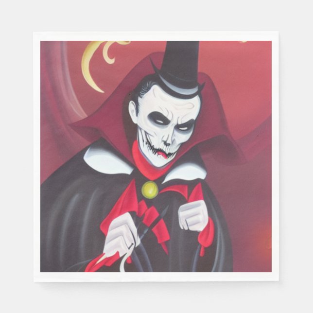 Guardanapo De Papel Halloween Dracula (Frente)