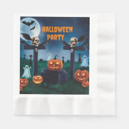 Guardanapo De Papel Halloween e um Cemitério assustador