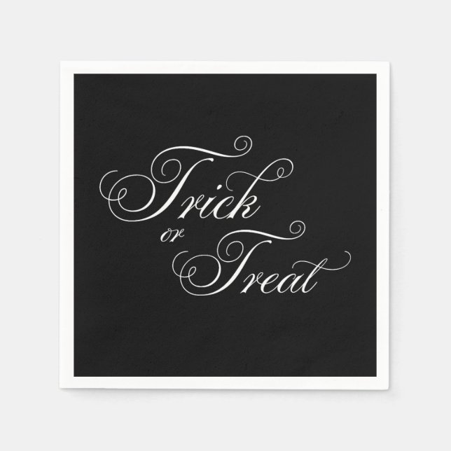 Guardanapo De Papel Halloween Elegant TRICK OU TREAT Party Napkins (Frente)