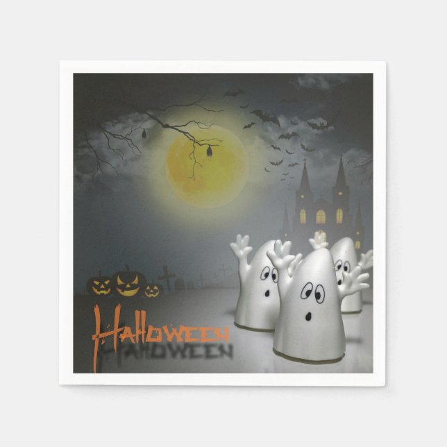 Guardanapo De Papel Halloween Fantasma (Frente)
