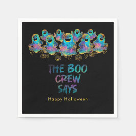 Guardanapo De Papel Halloween Fantasma Engraçado Brilho Faus