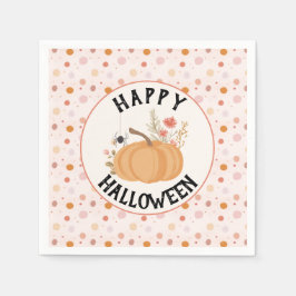 Guardanapo De Papel Halloween Floral Rosa Bonito