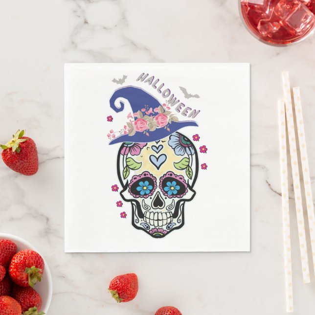 Guardanapo De Papel Halloween Flower Skull (Insitu)