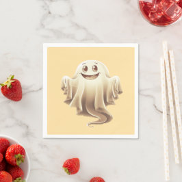 Guardanapo De Papel Halloween Ghost Smiling Paper Napkin