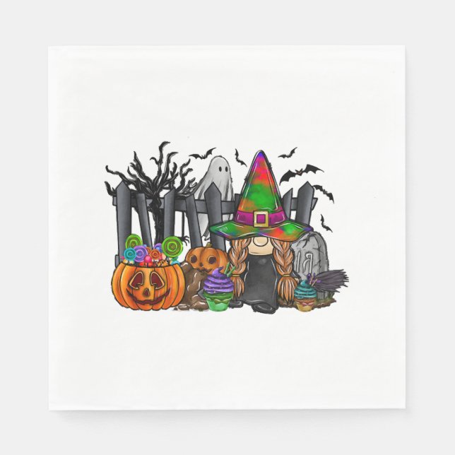 Guardanapo De Papel Halloween Gnomo (Frente)