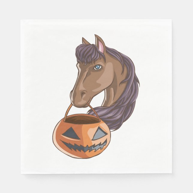 Guardanapo De Papel Halloween Horse (Frente)