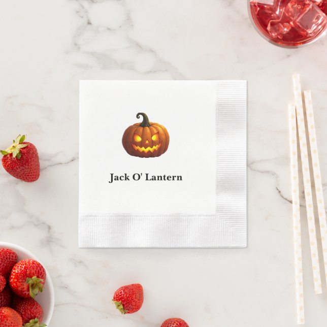 Guardanapo De Papel Halloween Jack O' Lanterna Papel Napkin (Insitu)