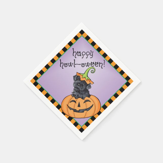 Guardanapo De Papel Halloween Kerry Blue Terrier (Canto)