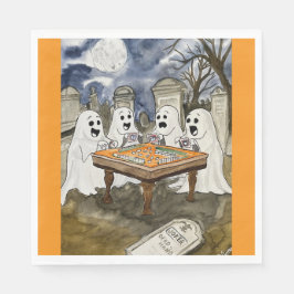 Guardanapo De Papel Halloween Mahjong Ghosts