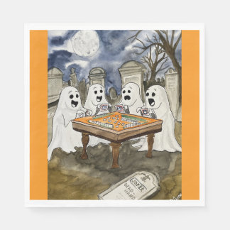 Guardanapo De Papel Halloween Mahjong Ghosts