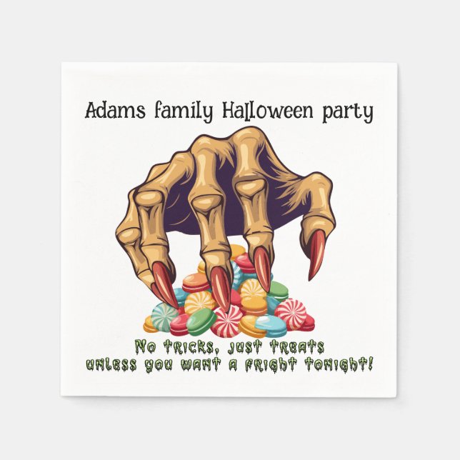 Guardanapo De Papel Halloween Monster Mand Candy Protetor (Frente)