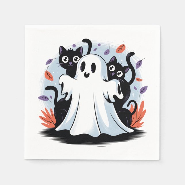 Guardanapo De Papel Halloween Night Prowl (Frente)
