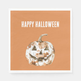 Guardanapo De Papel Halloween Ocidental Cowgirl Cowboy Laranja Abóbora