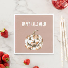 Guardanapo De Papel Halloween Ocidental Cowgirl Cowboy Laranja Abóbora
