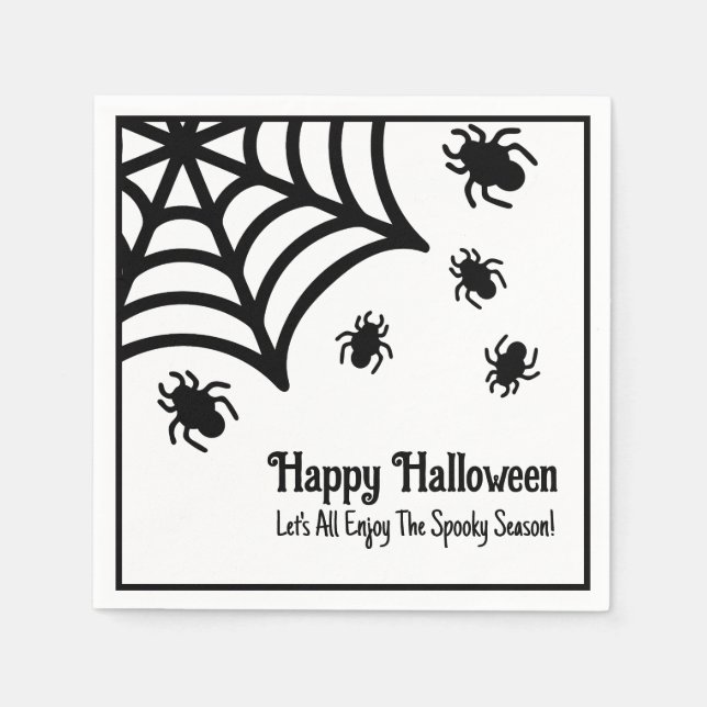 Guardanapo De Papel Halloween personalizado da teia (Frente)