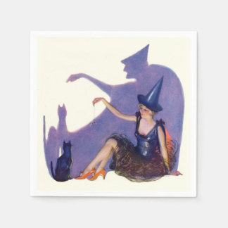 Guardanapo De Papel Halloween Pin Up Girl Witch Party