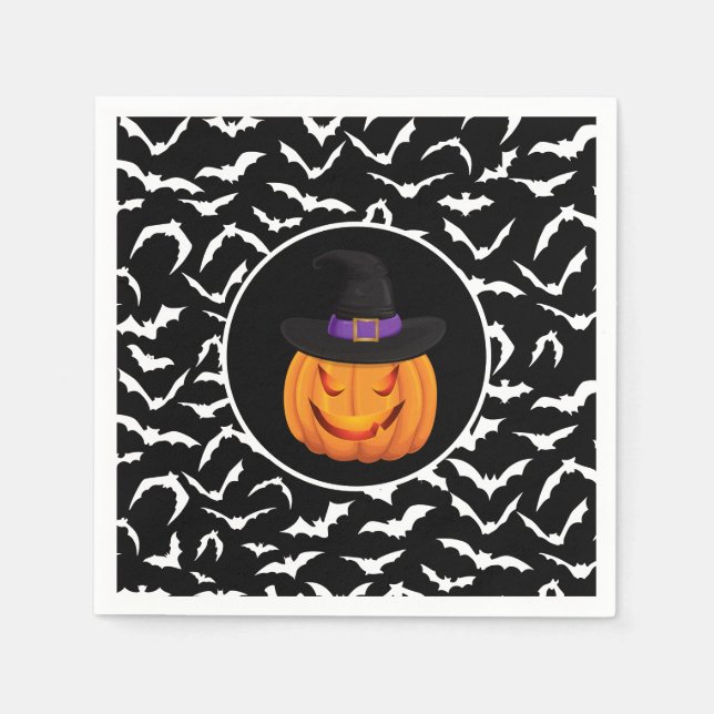 Guardanapo De Papel Halloween Pumpkin (Frente)