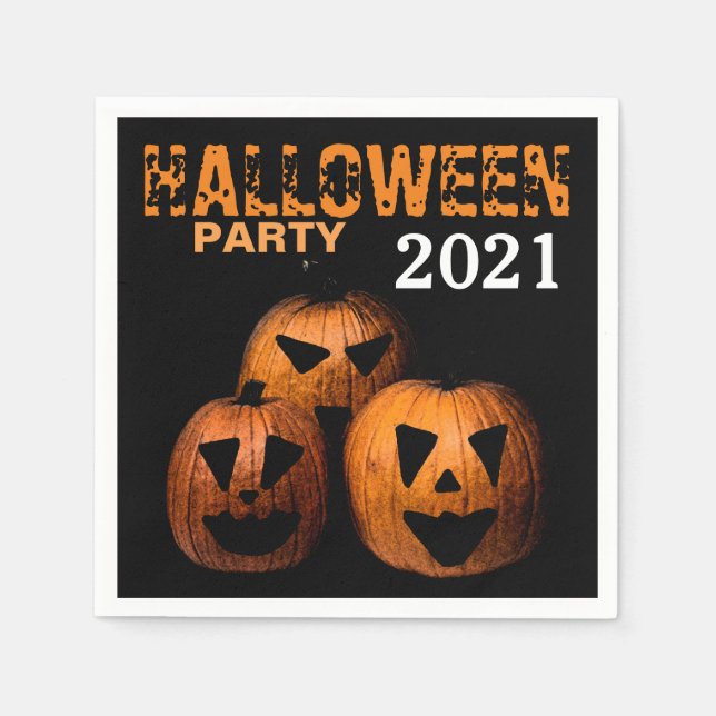 Guardanapo De Papel Halloween Pumpkin Napkin (Frente)