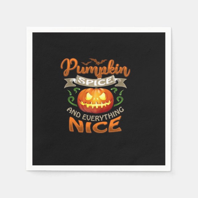 Guardanapo De Papel Halloween Pumpkin Spice All Nice Jack-O'-La (Frente)