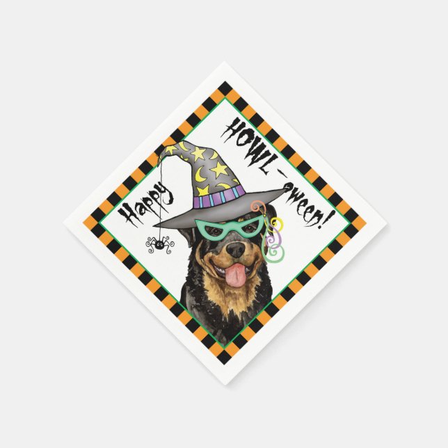 Guardanapo De Papel Halloween Rottweiler (Canto)