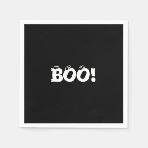 Guardanapo De Papel Halloween Scary Boo! glóbulos brancos negros