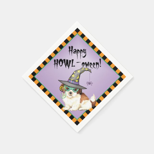 Guardanapo De Papel Halloween Shih Tzu Napkins (Canto)