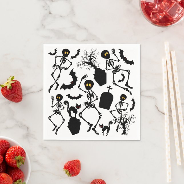 Guardanapo De Papel Halloween Skeletons Macabre Dance (Insitu)