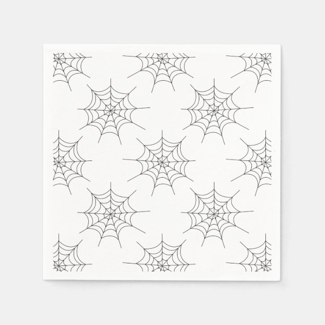 Guardanapo De Papel Halloween Spider Web Patternos Paper Napkins (Frente)