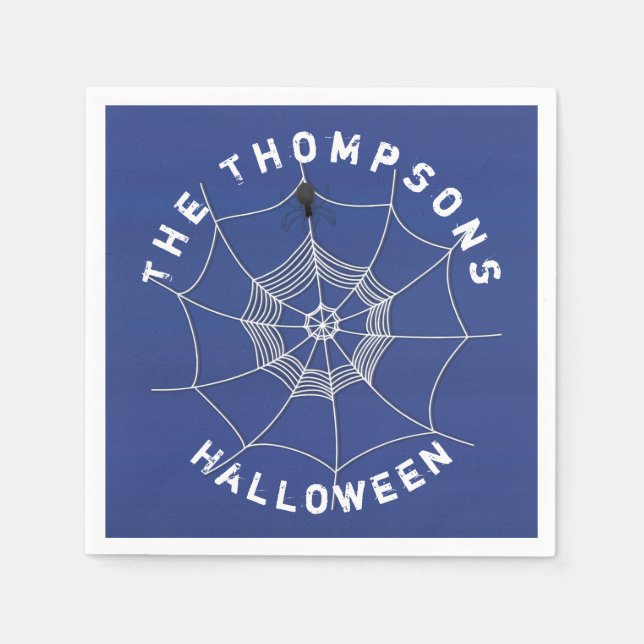 Guardanapo De Papel Halloween Spooky Scary Cute Spider Web (Frente)