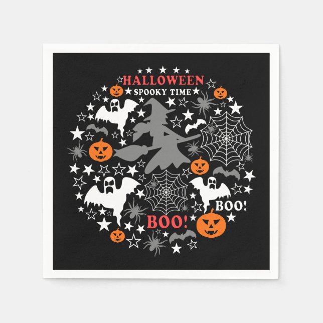 Guardanapo De Papel Halloween Spooky Time (Frente)