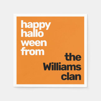 Guardanapo De Papel Halloween - Texto personalizado Grupo Laranja