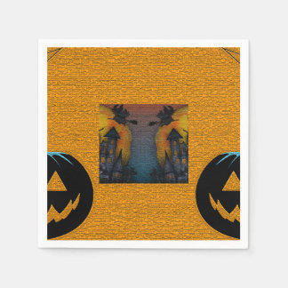 Guardanapo De Papel Halloween Theme Pumpkin e Casa Assombrada