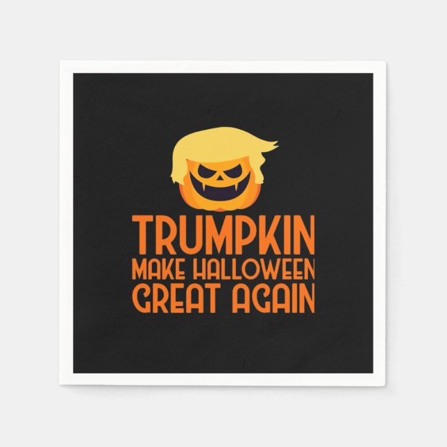Guardanapo De Papel Halloween Trumpkin Faz Excelente de Halloween nova (Frente)